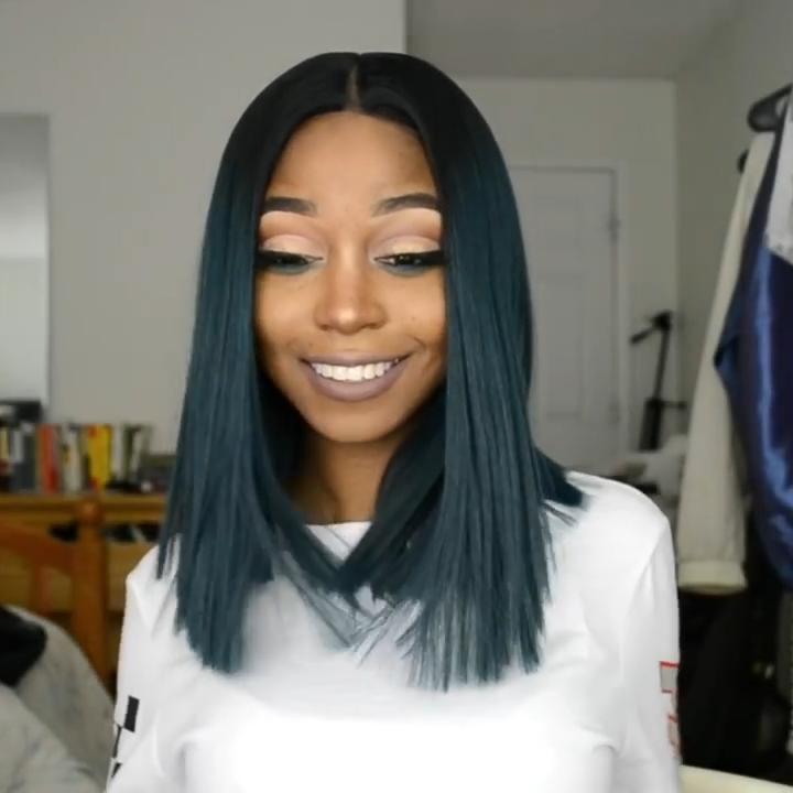 Malachite green Party straight wig