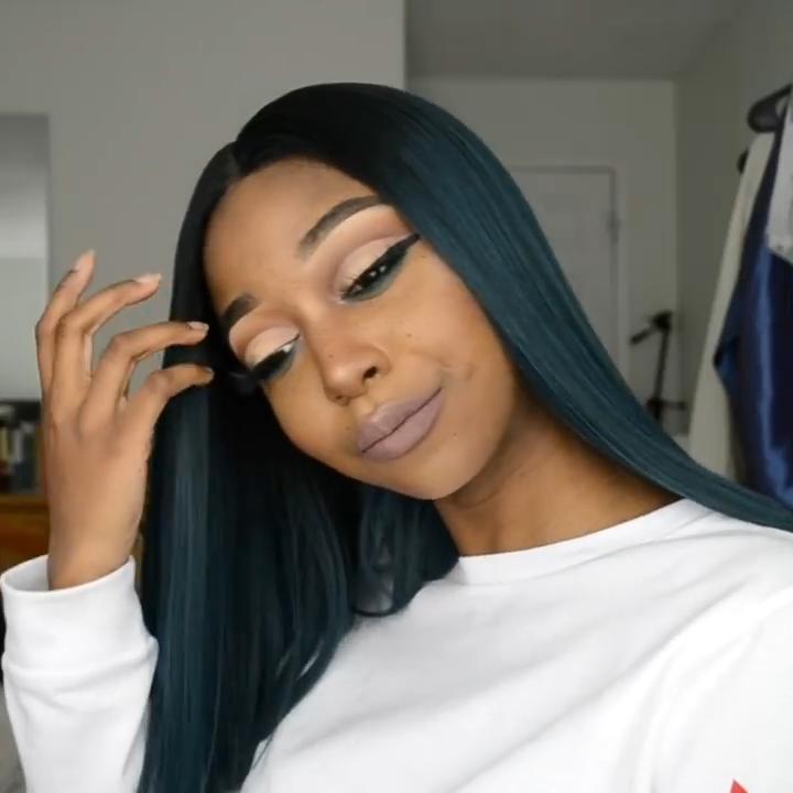 Malachite green Party straight wig