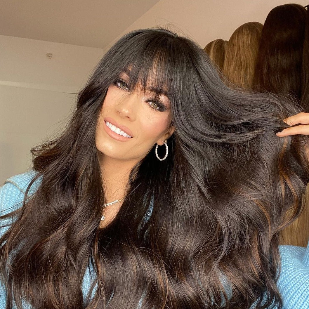 Long Black Heat Resistant Fiber Hair for Women, Girls