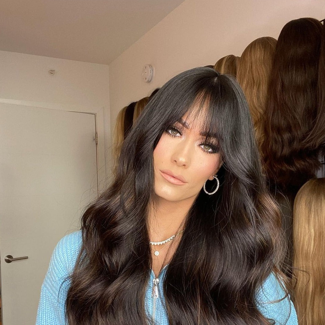 Long Black Heat Resistant Fiber Hair for Women, Girls