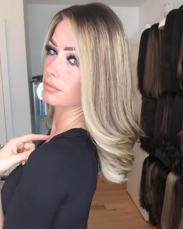 Medium Wavy Blonde Natural Wigs for Women