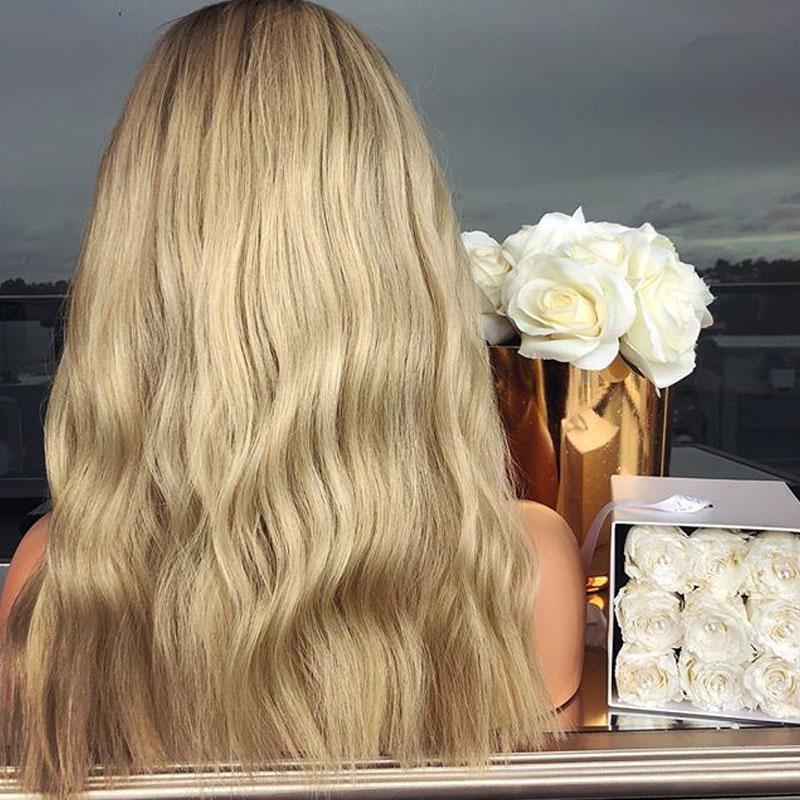 Youthful Fascinating Blonde Deep Wavy Wig