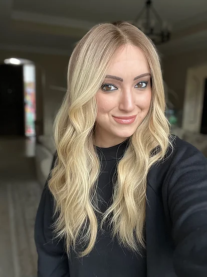 New natural warm golden long hair