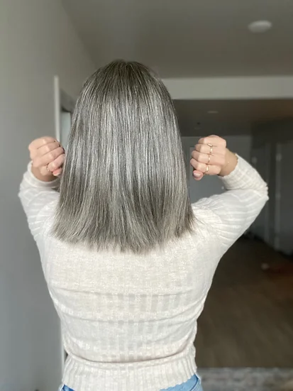 Ladies Natural Medium to Dark Gray Wig