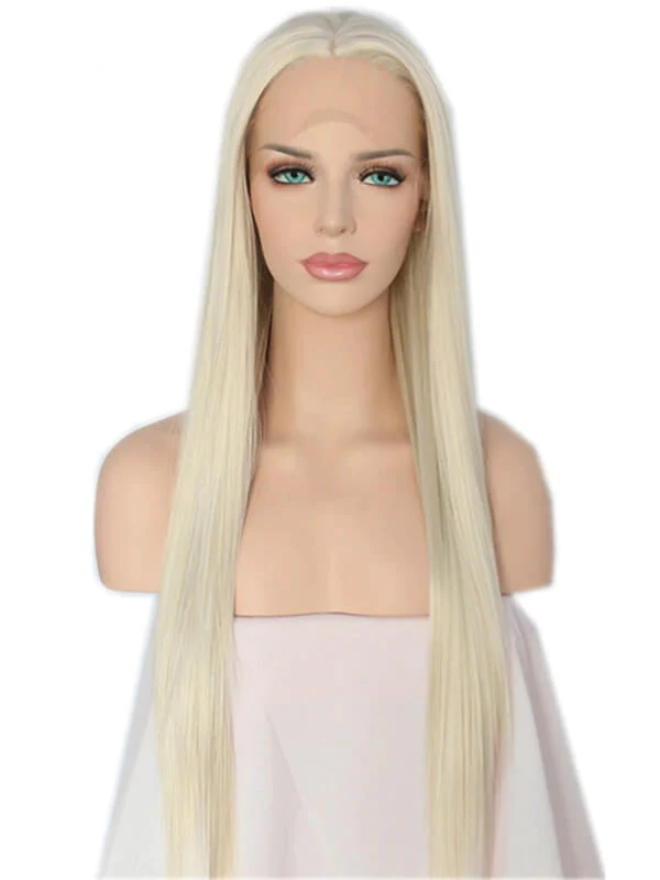 Platinum Blonde Straight Lace Front Wig