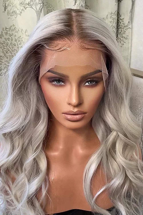 Fashion Wave Hair Wigs Middle Part Heat Resistant for Daily Party Use