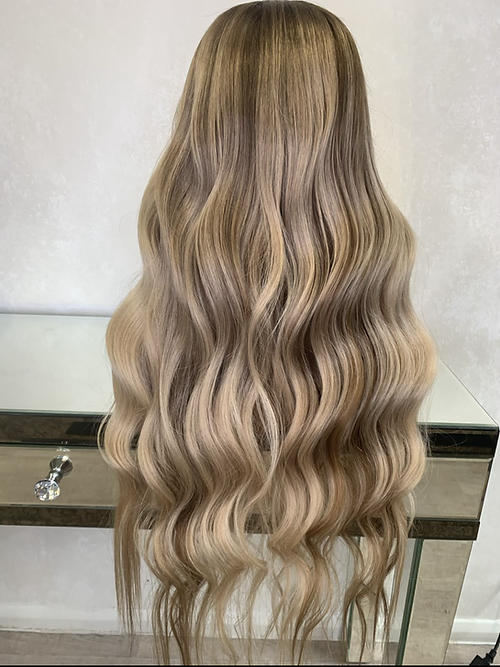 New Fashion Blonde Long Wave Wig