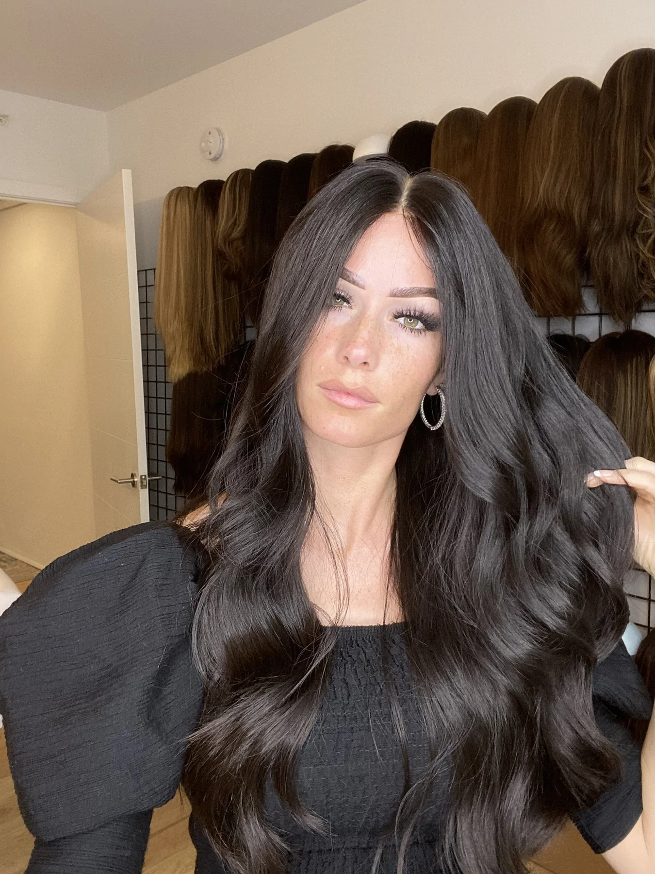 New fashion wavy black ladies long hair