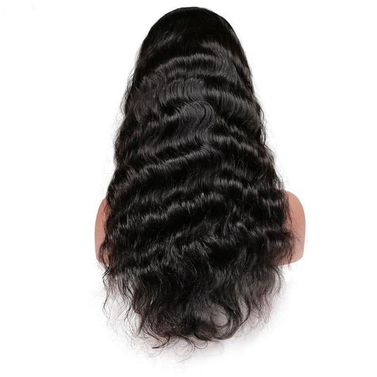 Lace Front Wavy Wig 100% Human Virgin Hair