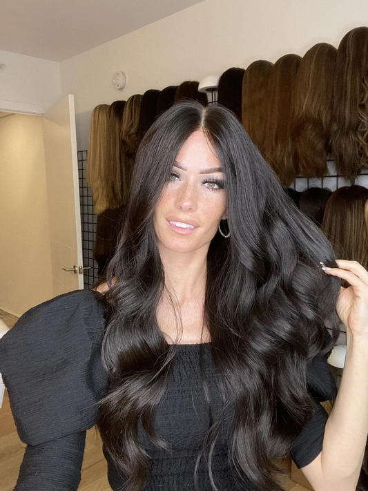 New fashion wavy black ladies long hair