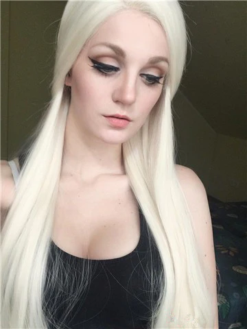 Platinum Blonde Straight Lace Front Wig