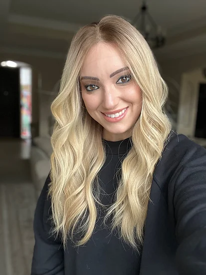 New natural warm golden long hair