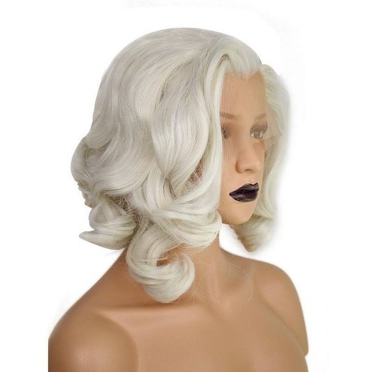 White Lovely Fluffy Lace Front Curls